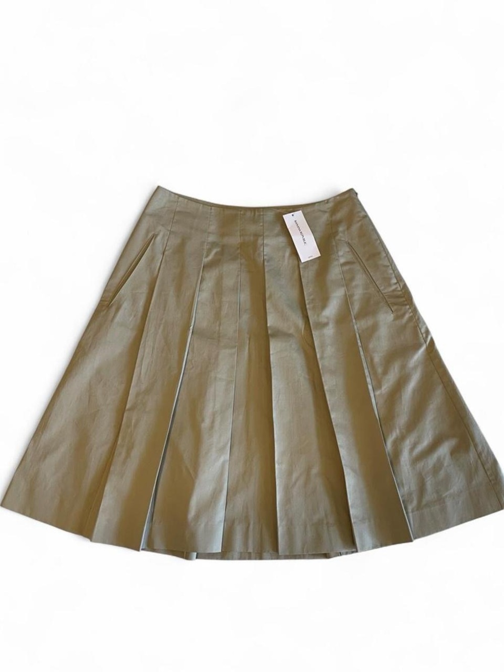 Banana Republic Box Pleat Khaki Skirt
